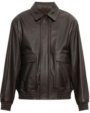 Arma Bari Leather Jacket - Grey
