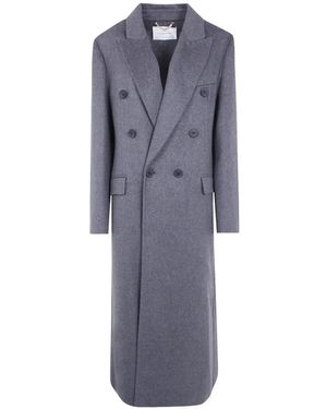 Victoria Beckham Double-Breasted Oversized Coat - Blue