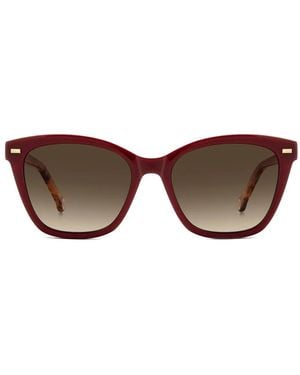 Carolina Herrera Clip Bril Met Schildpadschild-Design - Bruin
