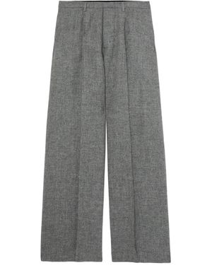 R13 Pantaloni Inverted A Gamba Ampia - Grigio
