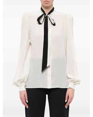 Givenchy Lavalliere-Collar Shirt - White