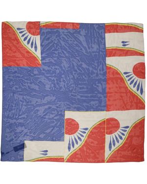 Dolce & Gabbana Abstract-Print Square Scarf - Blue