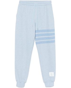 Thom Browne Pantalon À Détails Rayés - Bleu