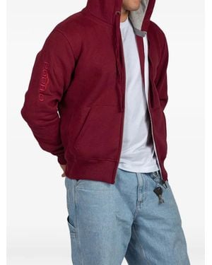 PODHIO Hooded Zip Sweatshirt - Red