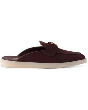 Prada Nubuck Mules - Brown
