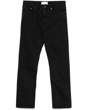 Jeanerica Jeans mit Logo-Patch - Schwarz