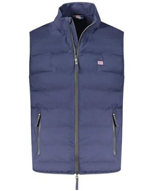 Norway 1963 Padded Logo-Patch Gilet - Blue