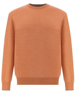 Paul & Shark Contrast-Trim Crew-Neck Sweater - Orange