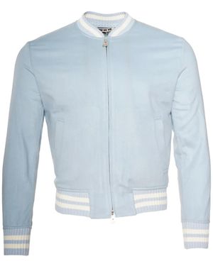 KIRED Didier Ribbed-Trim Cashmere Jacket - Blue