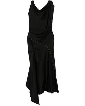 Victoria Beckham Cowl-neck asymmetric dress - Schwarz