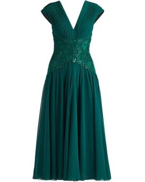 Tadashi Shoji Pleated Sequin-Embellishment Midi Dress - Green