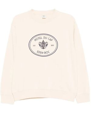 Sporty & Rich Crest-Print Sweatshirt - Natural
