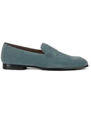 Doucal's Suede Penny Loafers - Blue