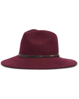Barbour Sombrero Fedora Tack Con Ribete Trenzado - Morado