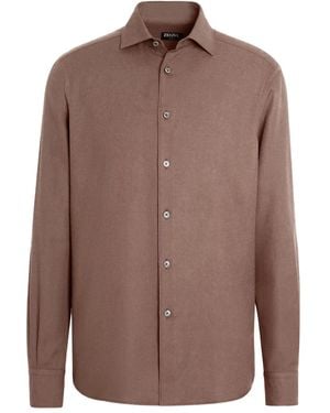 ZEGNA Cashco Shirt - Brown