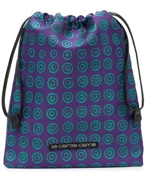 10 Corso Como ジオメトリック コスメポーチ - ブルー