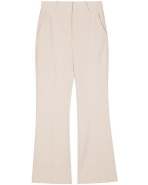 Circolo 1901 Pressed-Crease Wide-Leg Pants - White