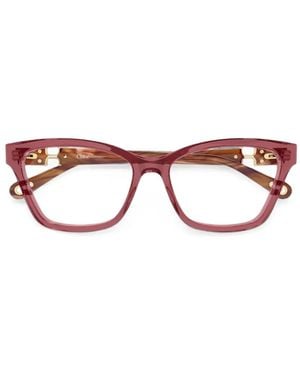 Chloé Lunettes De Vue À Monture Géométrique - Red