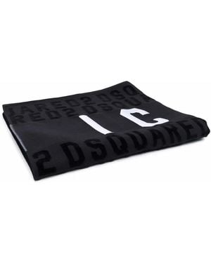 DSquared² Be Icon Beach Towel - Black
