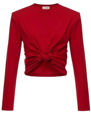 Magda Butrym Blusa Corta Con Detalle Retorcido - Rojo