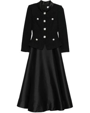 Self-Portrait Embellished Midi Dress - Black