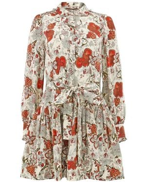 Ulla Johnson Simona Floral Ruffled Mini Dress - White