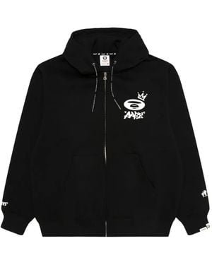 Aape By A Bathing Ape Aapeunvs Moonface Hoodie - Black