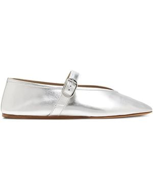 Le Monde Beryl Stella Ballerinas im Metallic-Look - Weiß