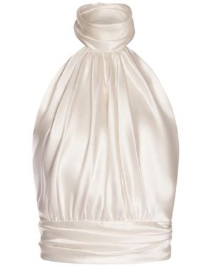 ALEXIA & ANTONIA Blusa Drapeada - Blanco