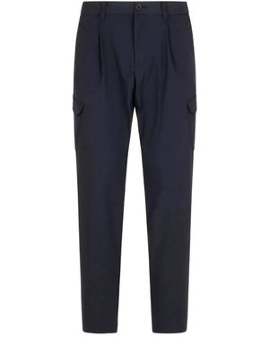 Herno Elasticated-Waist Cargo Trousers - Blue