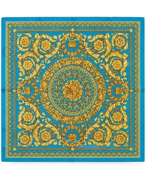 Versace Barocco Silk Scarf - Blue