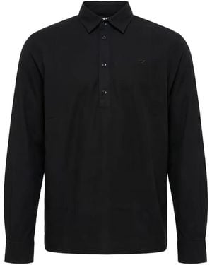 DIESEL Button Polo Shirt - Black