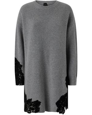 Pinko Long Sleeves Wool Dress - Gray