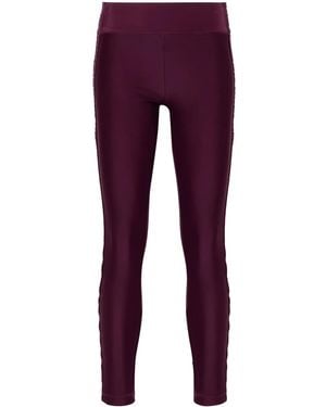 Versace Jeans Couture Logo Tape Stretch Leggings - Purple