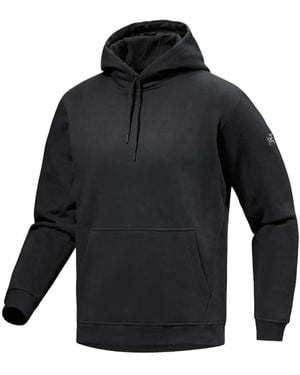 Arc'teryx Emblem Hooded Kangaroo-Pocket Hoodie - Blue