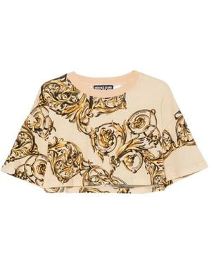 Versace Jeans Couture Baroque-Print T-Shirt - Metallic