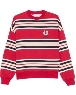 Iceberg Striped Sequin-Embellished Sweatshirt - Red
