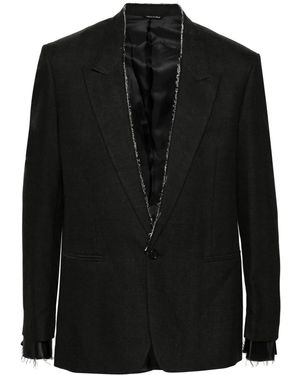 Eraldo Raw-Cut Blazer - Black