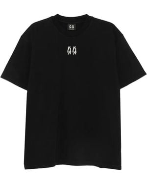 44 Label Group Logo-Print Short-Sleeve T-Shirt - Black