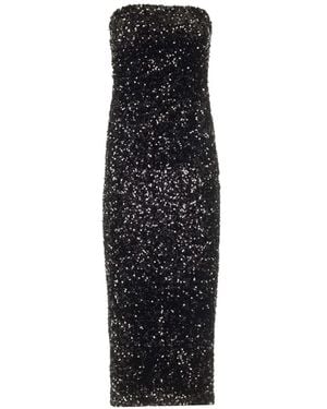 Al Duca d'Aosta Sequin-Embellished Bustier Dress - Black