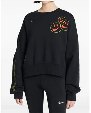Nike Smiley Fleece Sweatshirt - Black