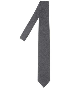 Lardini Melange Wool Tie - Bianco