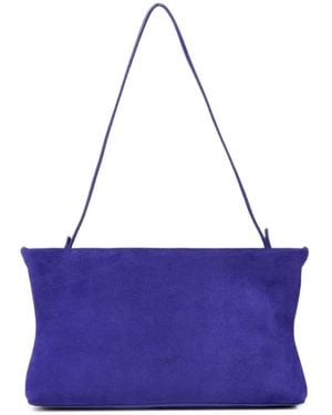 Marsèll Dipi Suede Logo-Debossed Shoulder Bag - Purple