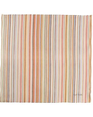 Paul Smith Signature Stripe Pocket Square - Natural
