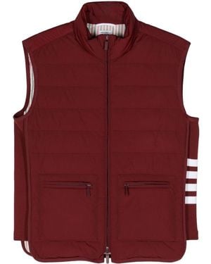 Thom Browne Funnel-Neck Down Gilet - Red