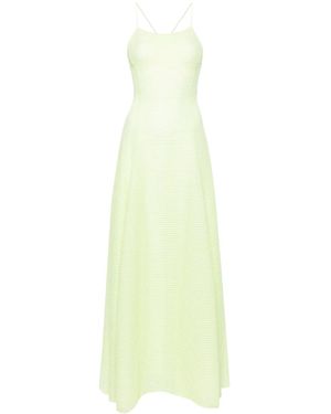 Emporio Armani Ribbed Maxi Dress - White