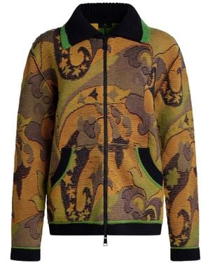 Etro Paisley-Pattern Cardigan - Green