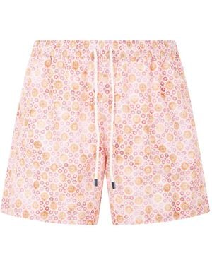 Fedeli Floral-Print Swim Shorts - Pink