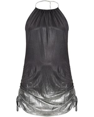 DIESEL Halterneck Ruched Dress - Black