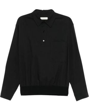 Amomento Chest-Pocket Polo Shirt - Black